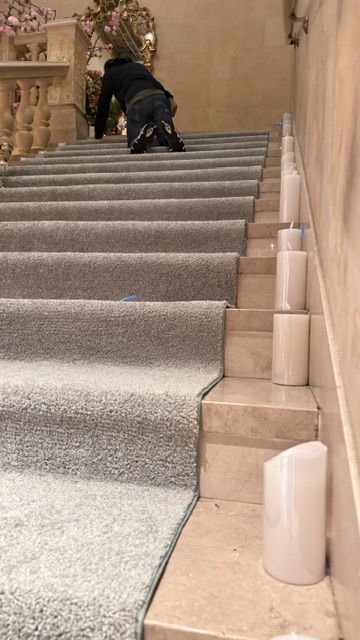 Event flooring installation